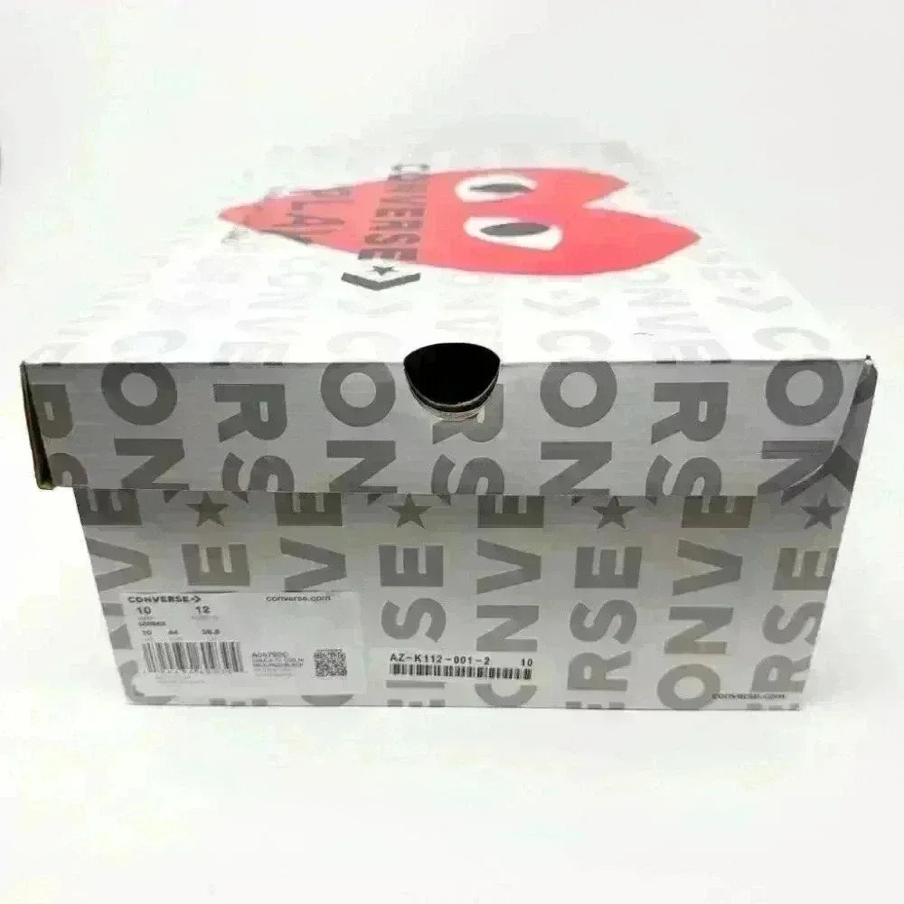 BRAND NEW IN BOX WITH TAGS COMME DES GARÇONS PLAY CONVERSE X CDG PLAY WHITE SHOE - Picture 6 of 6